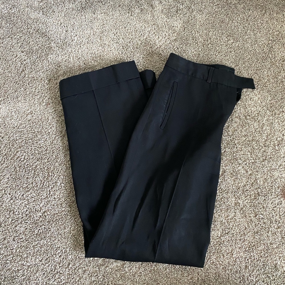 BLACK WIDE LEG DRESS PANTS